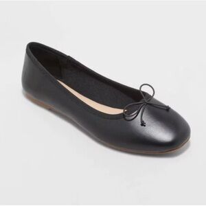 A New Day Women's Ballet Flats Black Jackie Memory Foam Insole
